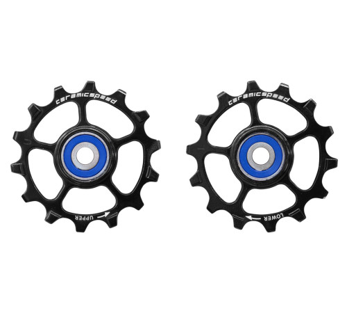 Tension and guide pulley set CeramicSpeed for SRAM Eagle & Eagle AXS 1-12 Alloy 626 stainless steel black (103343)