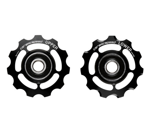 Tension and guide pulley set CeramicSpeed for Campagnolo 11s Alloy 607 black (101686)