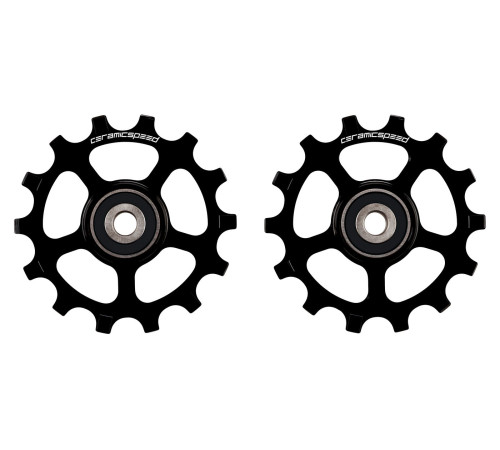 Tension and guide pulley set CeramicSpeed for Shimano 12s XT/XTR MTB Coated Alloy 607 black (107502)