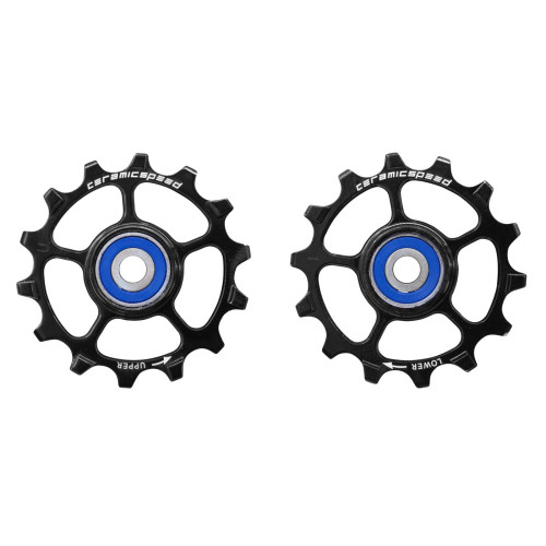 Tension and guide pulley set CeramicSpeed for SRAM Eagle & Eagle AXS 1-12 Coated Alloy 626 black (103346)