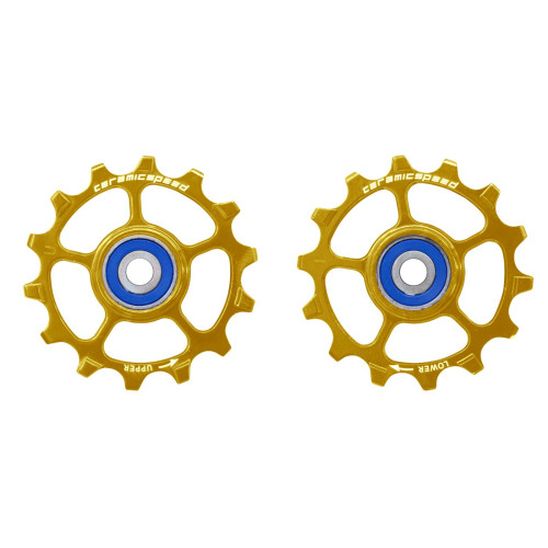 Pārslēdzēju rullīši CeramicSpeed for SRAM Eagle & Eagle AXS 1-12 Coated Alloy 626 gold (103347)