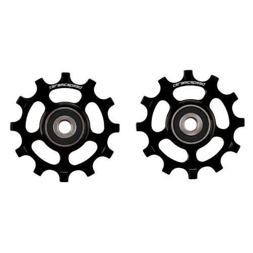 Tension and guide pulley set CeramicSpeed for SRAM 12s AXS XPLR Coated Alloy 607 black (110819)