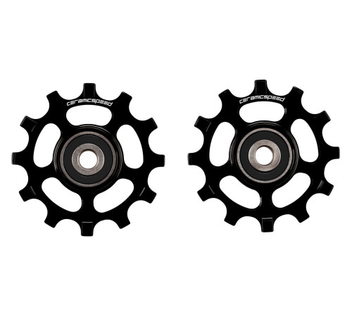 Tension and guide pulley set CeramicSpeed for Campagnolo 12s Coated Alloy 607 black (107520)