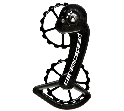 Tension and guide pulley set CeramicSpeed Oversized for SRAM 10+11s Mechanical Alloy 607 stainless steel black (101659)