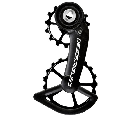 Tension and guide pulley set CeramicSpeed Oversized for SRAM Red/Force AXS Alloy 607 stainless steel black (107378)