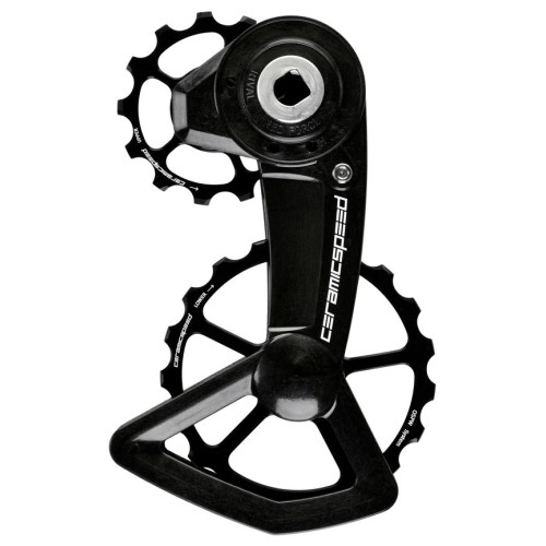 Tension and guide pulley set CeramicSpeed Oversized X for SRAM Red/Force/Rival AXS XPLR Alloy 607 stainless steel black (111343)
