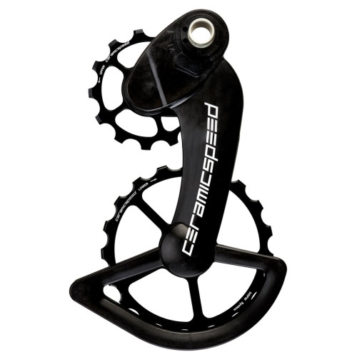 Tension and guide pulley set CeramicSpeed Oversized for Campagnolo 11s Mechanical/EPS Alloy 607 stainless steel black (104060)