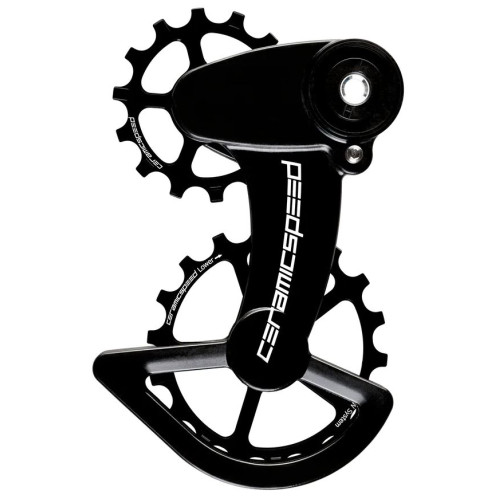 Tension and guide pulley set CeramicSpeed Oversized X for SRAM Force1/Rival1 T3 Clutch Alloy 607 stainless steel black (106351)