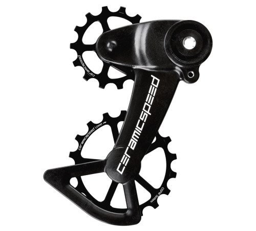 Tension and guide pulley set CeramicSpeed Oversized X for SRAM Eagle Mechanical Alloy 607 stainless steel black (106965)