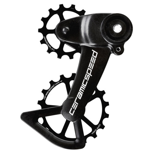 Tension and guide pulley set CeramicSpeed Oversized X for SRAM Eagle Mechanical Alloy 607 stainless steel black (106965)