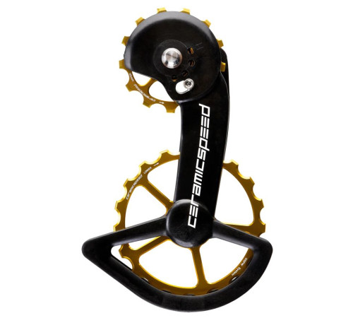 Tension and guide pulley set CeramicSpeed Oversized X for Shimano GRX810/815/Ultegra RX800/805 Alloy 607 stainless steel gold (110198)