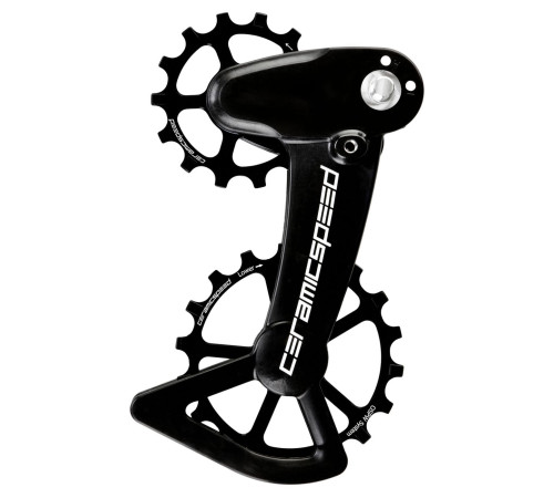 Tension and guide pulley set CeramicSpeed Oversized X for Shimano 12s XT/XTR Alloy 607 stainless steel black (108174)