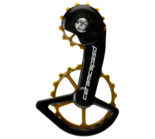 Tension and guide pulley set CeramicSpeed Oversized for Shimano 9100/R8000 Series Coated Alloy 607 gold (106202)