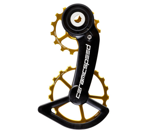 Tension and guide pulley set CeramicSpeed Oversized for SRAM Red/Force AXS Coated Alloy 607 gold (110201)