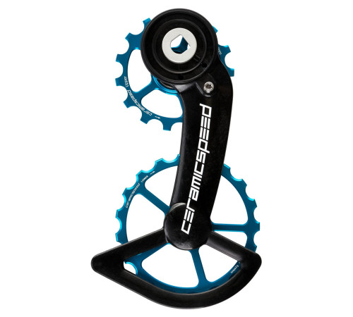 Tension and guide pulley set CeramicSpeed Oversized for SRAM Red/Force AXS Coated Alloy 607 blue (110570)