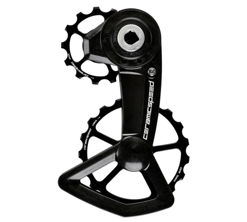 Tension and guide pulley set CeramicSpeed Oversized X for SRAM Red/Force/Rival AXS XPLR Ctd Alloy 607 Coated black (111347)