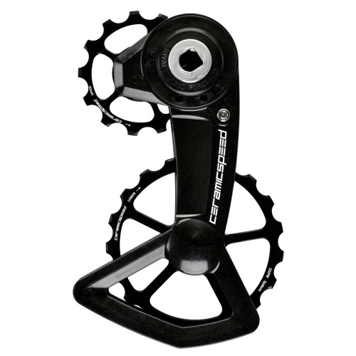 Tension and guide pulley set CeramicSpeed Oversized X for SRAM Red/Force/Rival AXS XPLR Ctd Alloy 607 Coated black (111347)