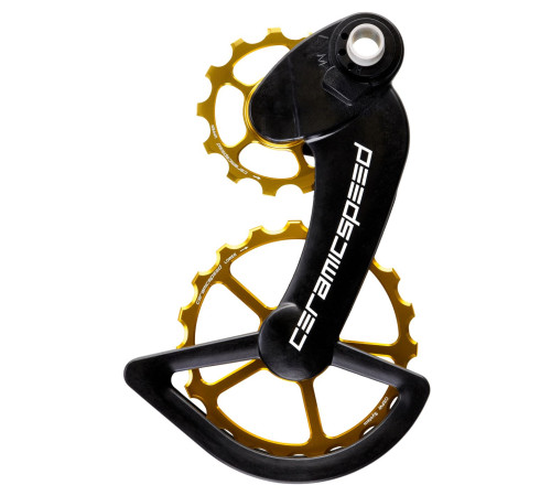 Tension and guide pulley set CeramicSpeed Oversized for Campagnolo 12s EPS Coated Alloy 607 gold (110207)