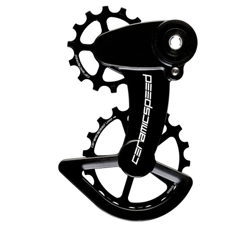 Tension and guide pulley set CeramicSpeed Oversized X for SRAM Force1/Rival1 T3 Clutch Coated Alloy 607 black (106352)