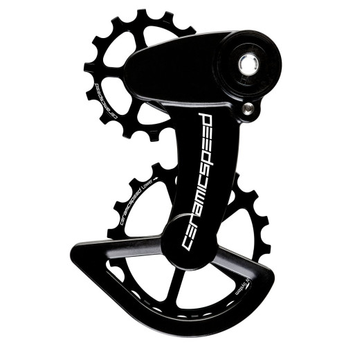 Tension and guide pulley set CeramicSpeed Oversized X for SRAM Force1/Rival1 T3 Clutch Coated Alloy 607 black (106352)