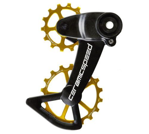 Tension and guide pulley set CeramicSpeed Oversized X for SRAM Eagle Mechanical Coated Alloy 607 gold (106968)