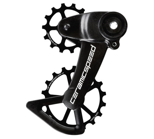 Tension and guide pulley set CeramicSpeed Oversized X for SRAM Eagle AXS Coated Alloy 607 black (107004)