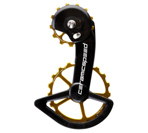 Tension and guide pulley set CeramicSpeed Oversized X for Shimano GRX810/815/Ultegra RX800/805 Coated Alloy 607 gold (110199)