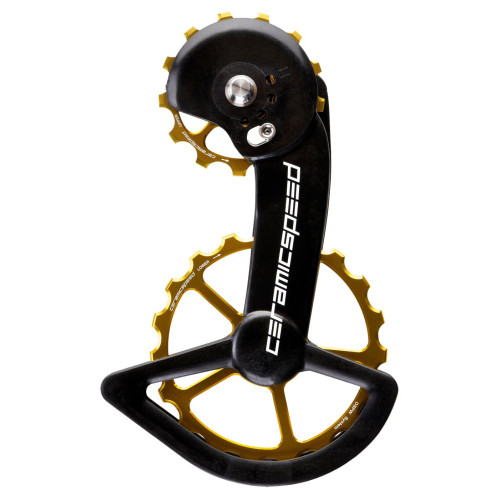 Tension and guide pulley set CeramicSpeed Oversized X for Shimano GRX810/815/Ultegra RX800/805 Coated Alloy 607 gold (110199)
