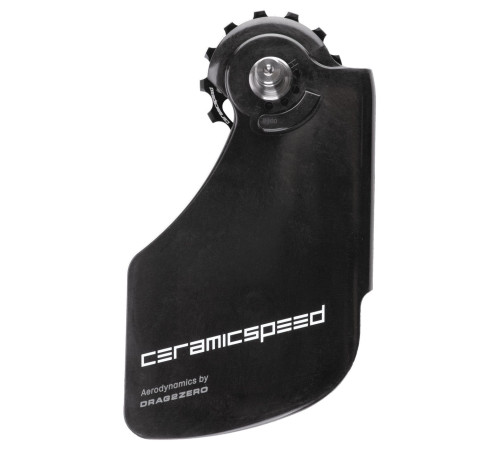 Tension and guide pulley set CeramicSpeed Oversized Aero for Shimano DA9100/ULT8000 Coated Alloy 607 black (110908)