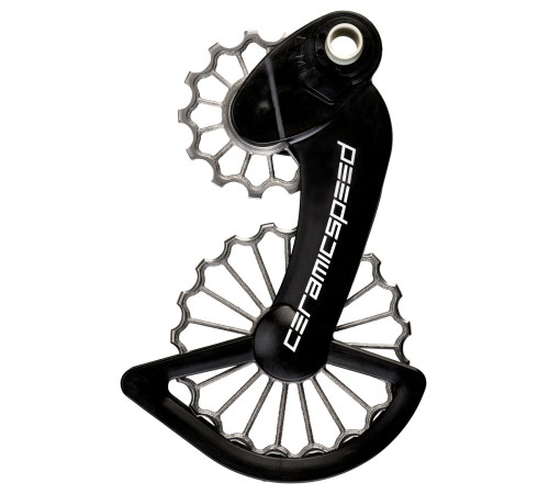 Tension and guide pulley set CeramicSpeed Oversized 3D Printed Hollow Titanium for Campagnolo 12s EPS 07 Coated (107430)