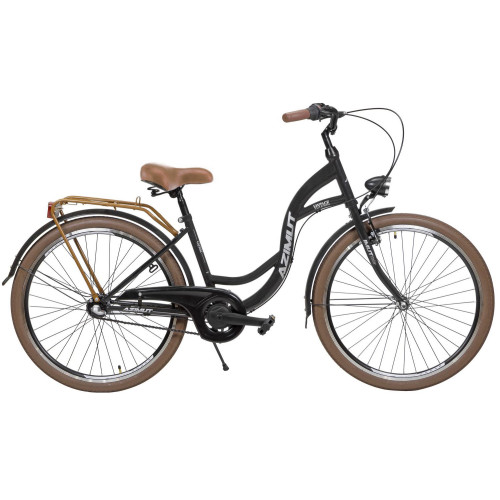 Velosipēds AZIMUT Vintage 26" 3-speed 2025 black-cream matt