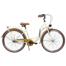 Velosipēds AZIMUT Vintage 28" 3-speed 2025 cream-brown shiny