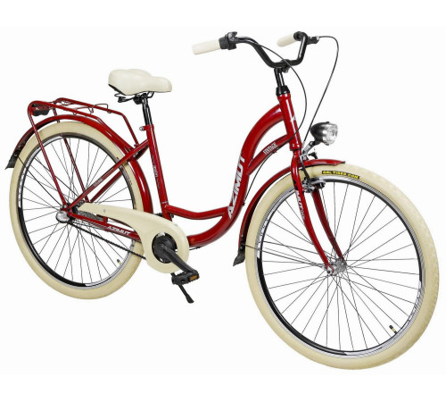 Bicycle AZIMUT Vintage 28" 3-speed 2025 burgund-cream shiny