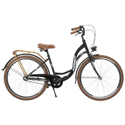 Velosipēds AZIMUT Vintage 28" 3-speed 2025 black-cream matt