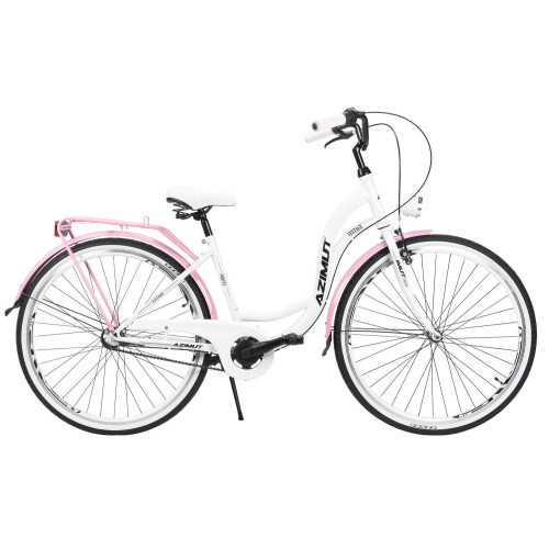 Bicycle AZIMUT Vintage 28" 3-speed 2025 white-pink shiny