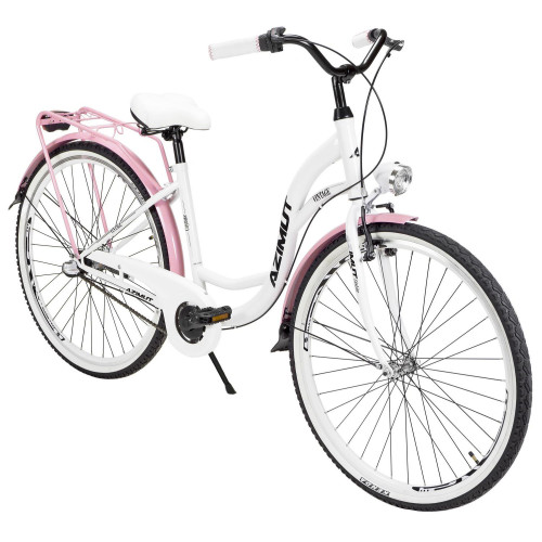 Bicycle AZIMUT Vintage 28" 3-speed 2025 white-pink shiny
