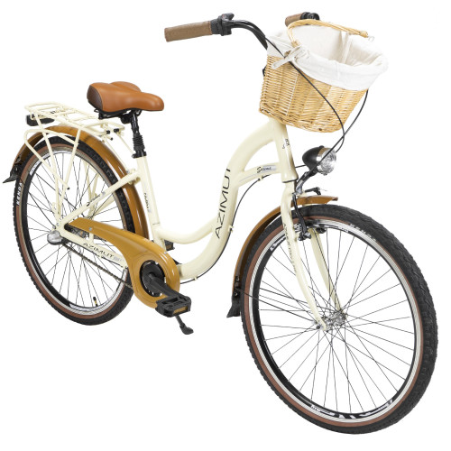 Bicycle AZIMUT Sarema ALU 26" 3-speed 2025 cream semi-matt