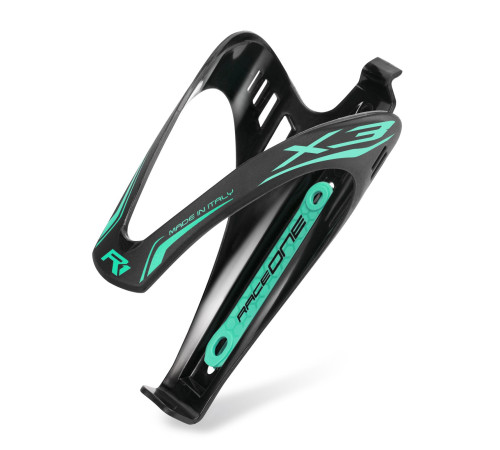 Bottle cage RaceOne X3 RACE black-celeste