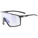 Glasses Uvex mtn perform V black matt / litemirror blue