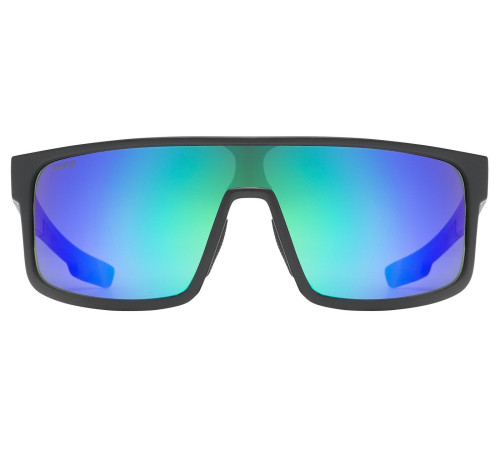 Glasses Uvex LGL 51 black matt / mirror green