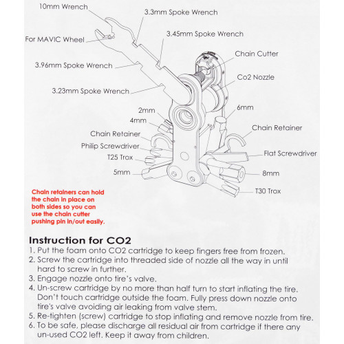 Tool set BETO BT-343 18 in 1 CO2