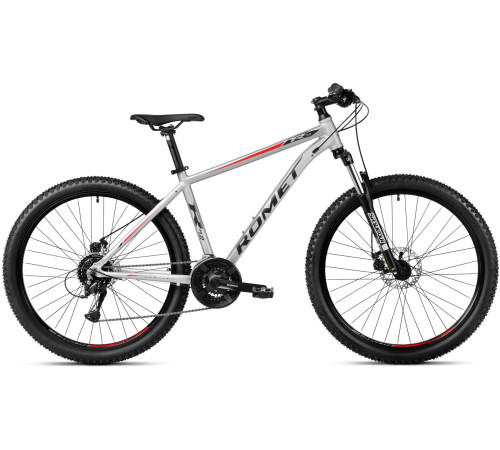 Bicycle Romet Rambler R7.2 27.5" 2023 silver-red-grey-21" / XL