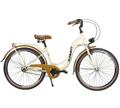 Bicycle AZIMUT Vintage 26" 3-speed 2025 cream-brown shiny