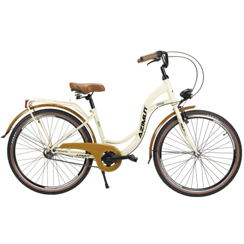 Bicycle AZIMUT Vintage 26" 3-speed 2025 cream-brown shiny