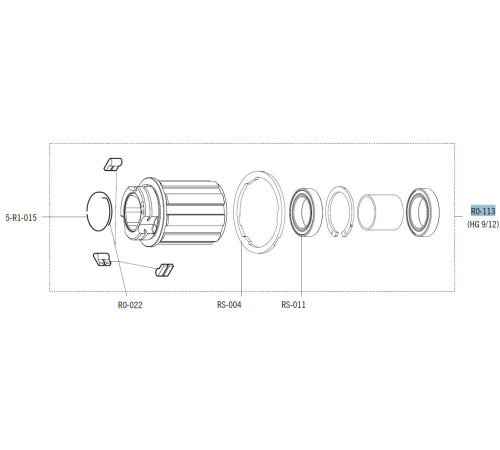 Freewheel body Fulcrum Road plasma for Shimano HG and SRAM 8/9/10/11-speed cassettes