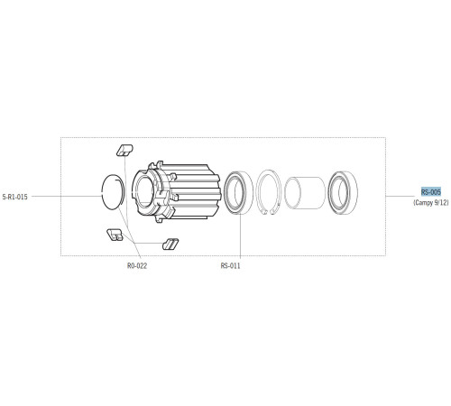 Freewheel body Fulcrum for Campagnolo 9/10/11-speed cassettes