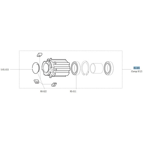 Freewheel body Fulcrum for Campagnolo 9/10/11-speed cassettes
