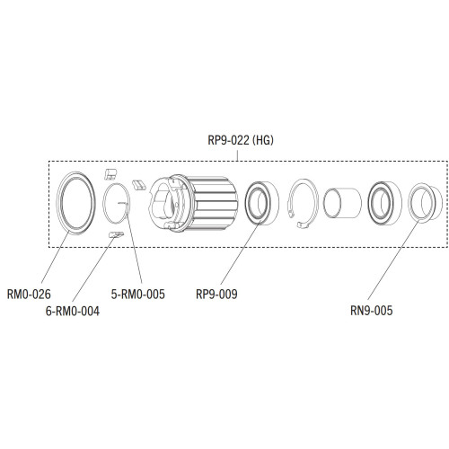 Freewheel body Fulcrum Red Power for Shimano HG and SRAM 8/9/10/11-speed cassettes