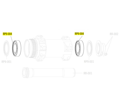 Ball bearing Fulcrum sealed 30x17x7mm (4 pcs.)