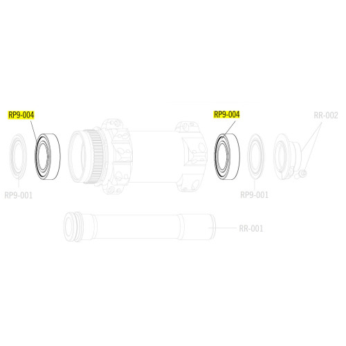 Ball bearing Fulcrum sealed 30x17x7mm (4 pcs.)